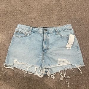 high waisted jean shorts